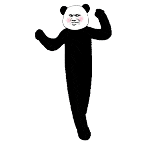 熊猫头走路动图图片