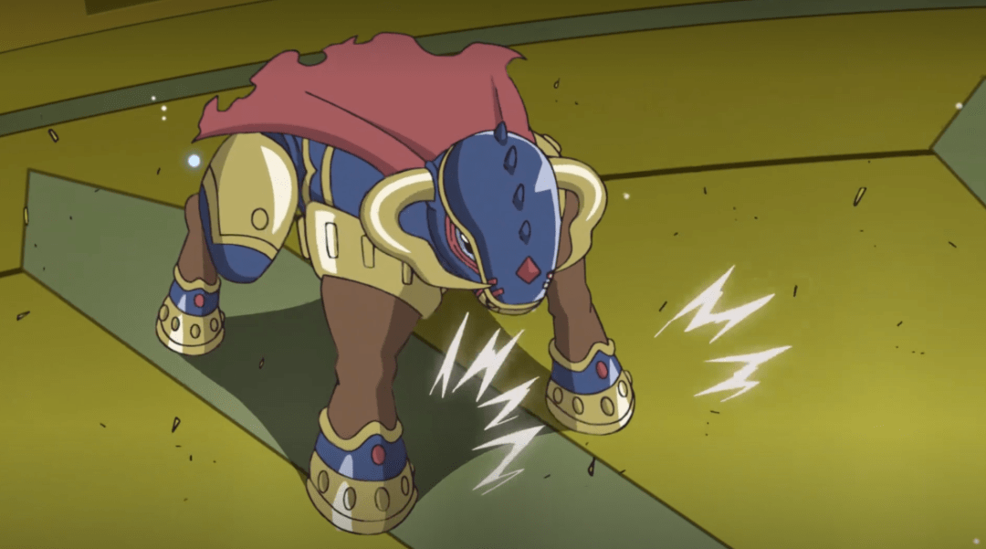 在公牛兽面前,暴龙兽和加鲁鲁兽完全没有了前几集