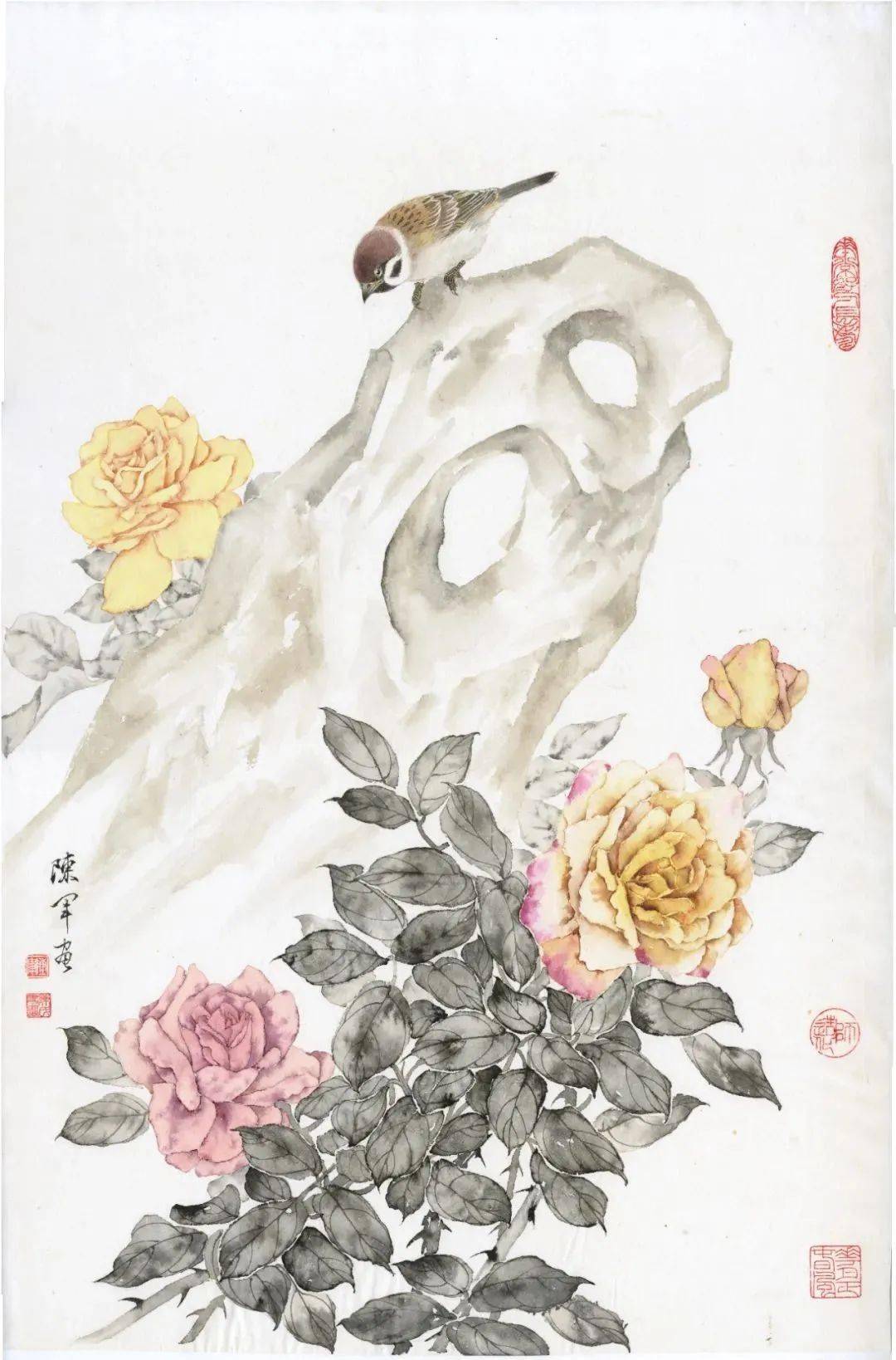 新范画|陈军 工笔花鸟太湖石技法班(11月8日开课)-搜狐大视野-搜狐