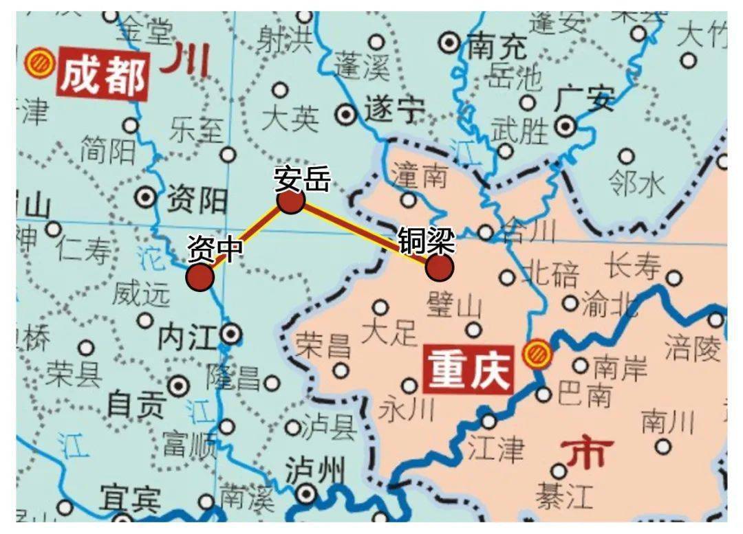 作为川渝间又一条高速,资中(经安岳)至铜梁高速公路计划2021年启动