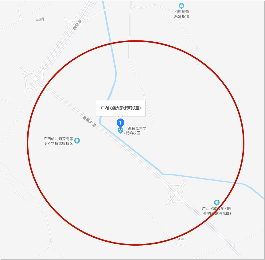 发展大道与新庆南路这个地方根据百度地图了解到里建这个地方未来将有