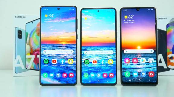 三星廉价5g手机galaxya31a51a71外观和拍照对比