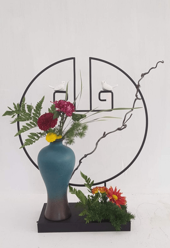 如兰分享插花欣赏又见秋菊黄