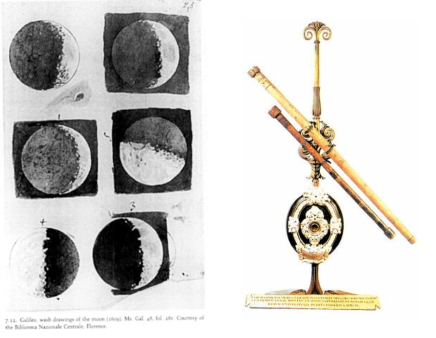 我們對月亮的科學認識與意大利天文學家伽利略的研究密不可分,1609年