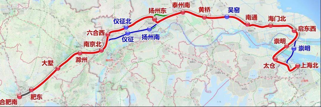 帶沿江高鐵通道建設實施方案》,規劃起自上海,經崇明島至南通,泰州