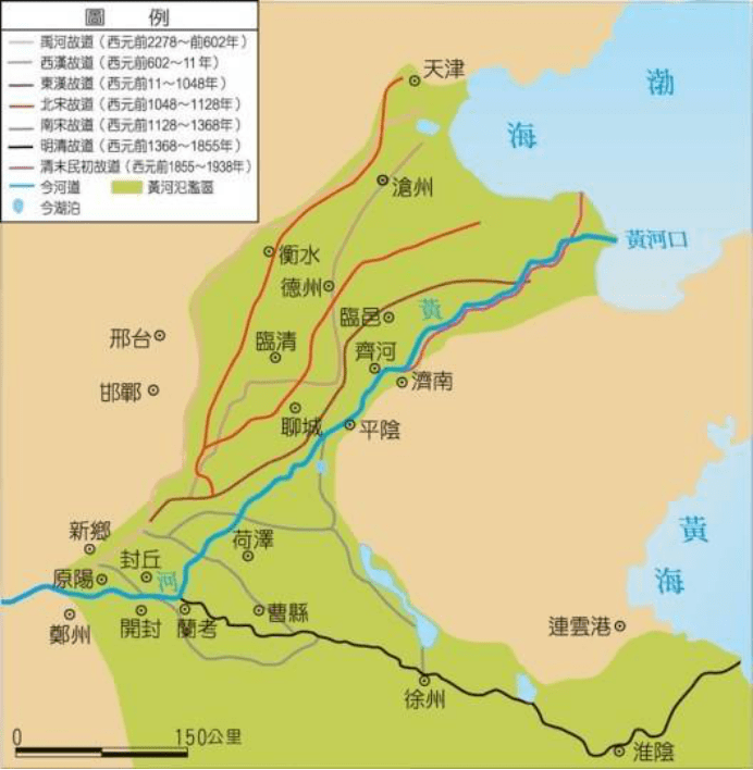 黄河古道路线图图片