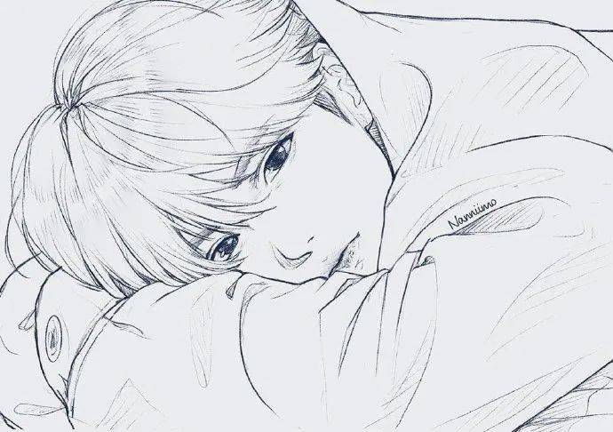 马克笔手绘丨超帅气的男生线稿哦