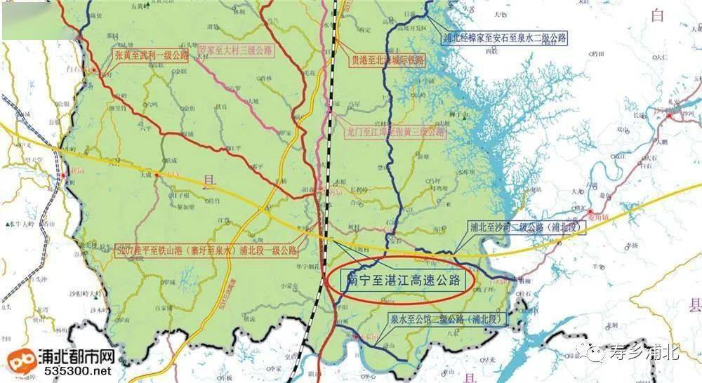 又一条高速公路穿经浦北计划2023年通车灵山博白已开始征地