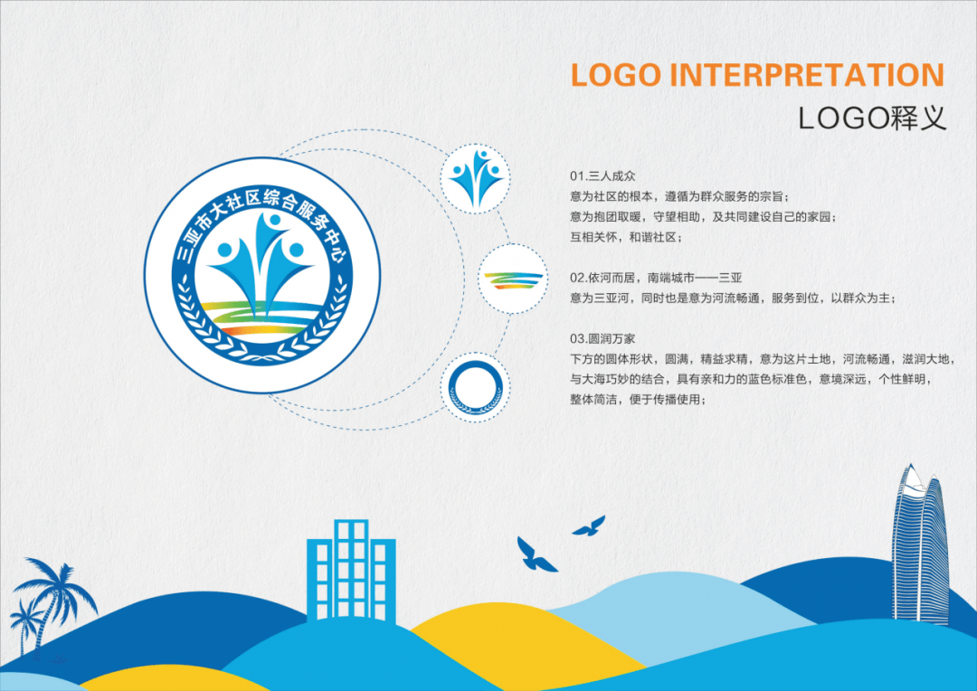 三亚市大社区综合服务中心logo征集活动获奖作品公示