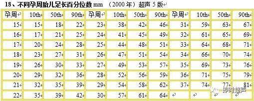 胎儿腿长看哪个数据图片