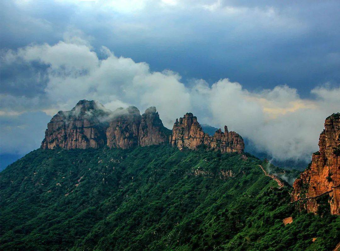 蔚县小五台,涞源县白石山,阜平县天生桥,顺平县伊祁山,唐县西胜沟