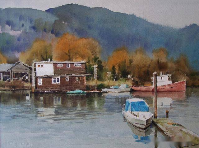 艺术家黄铁山高清水彩作品欣赏