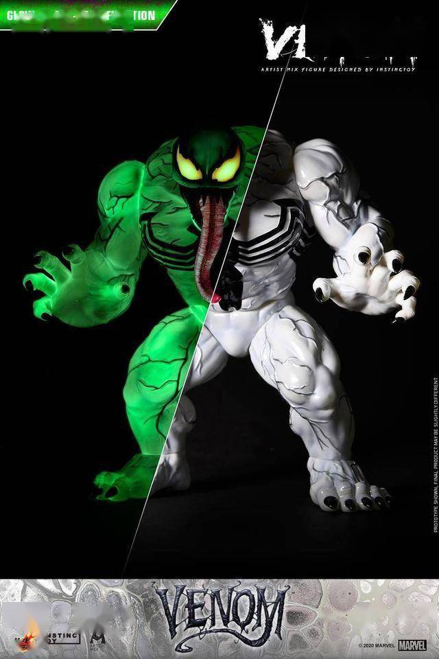 hottoys推出反毒液夜光人偶全身白亮售价待定