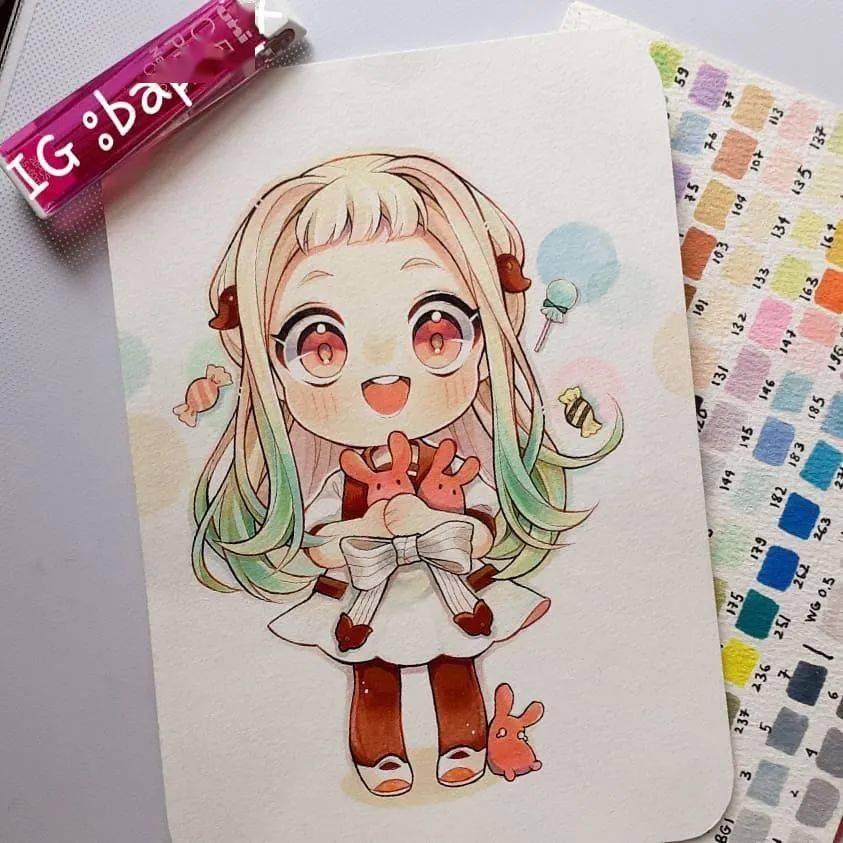 可爱q版女生马克笔手绘教程