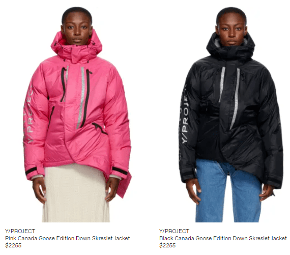 限定新款加拿大鹅联名yproject系列开售潮人必入