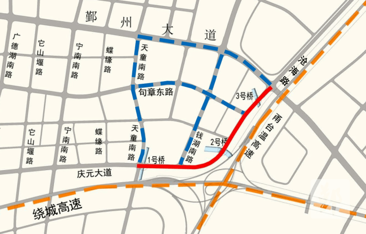 庆元大道天童南路鄞州大道工程正式开工