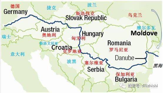 多瑙河地理位置图片图片