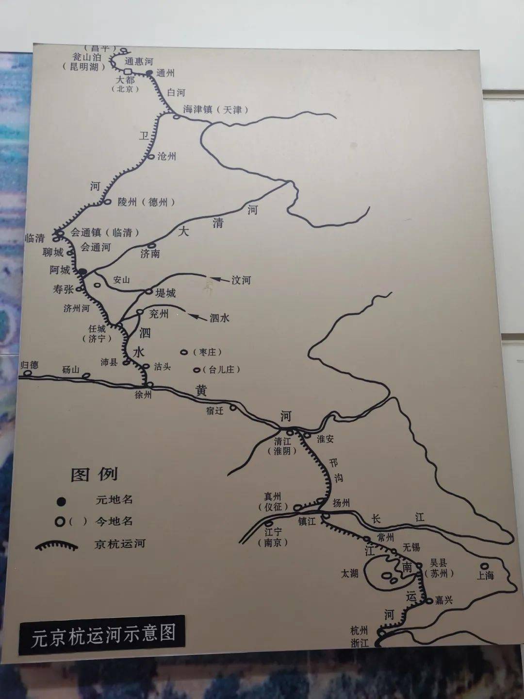 大运河线路图手绘图片