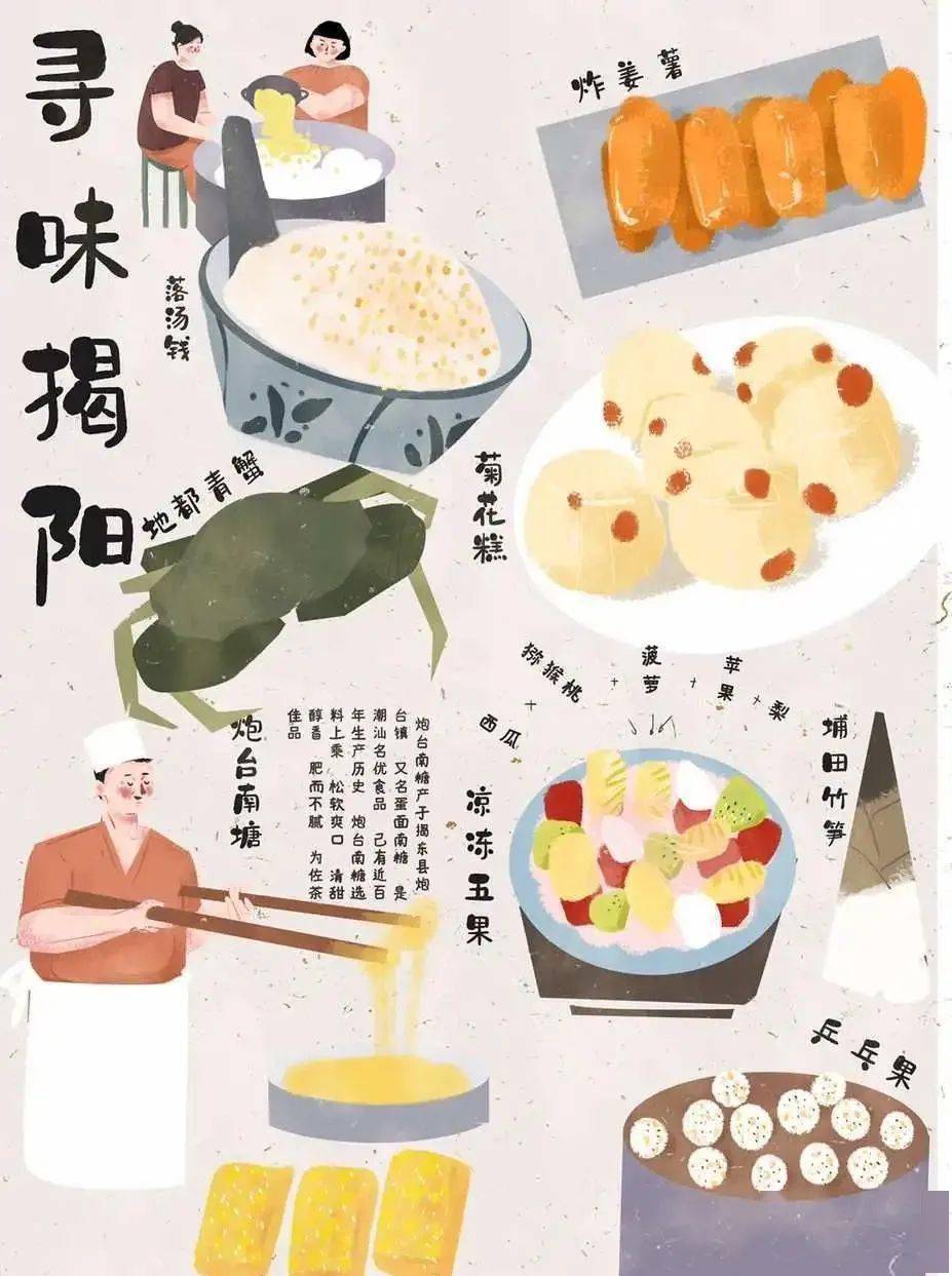 插画| 《寻味潮汕》美食系列插画,看饿了!