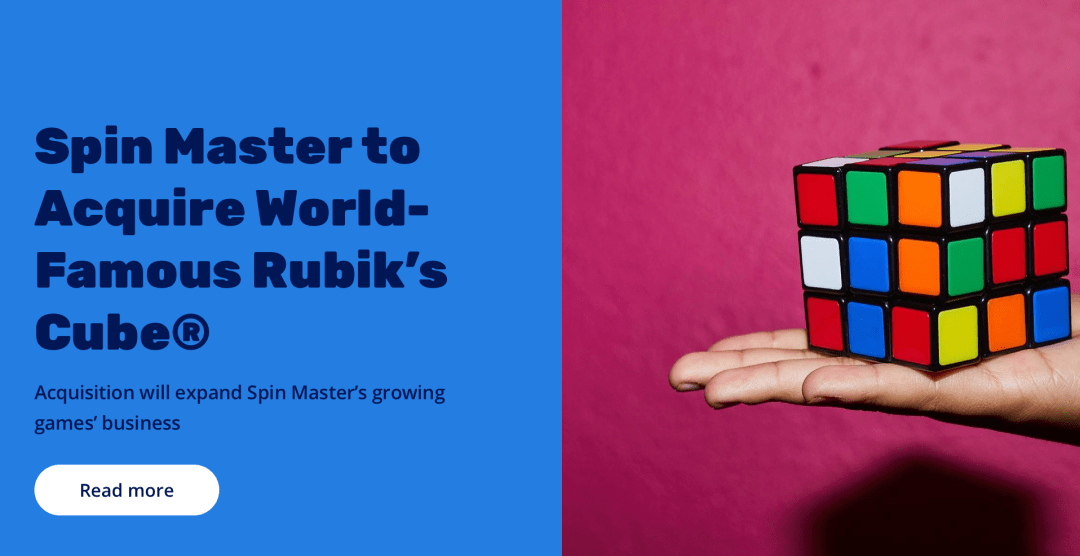 汪汪队背后的加拿大玩具巨头收购著名魔方品牌rubikscube的母公司