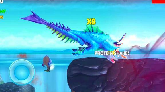 饥饿鲨世界大嘴食人花鲨鱼上岸后还能继续开大招吗