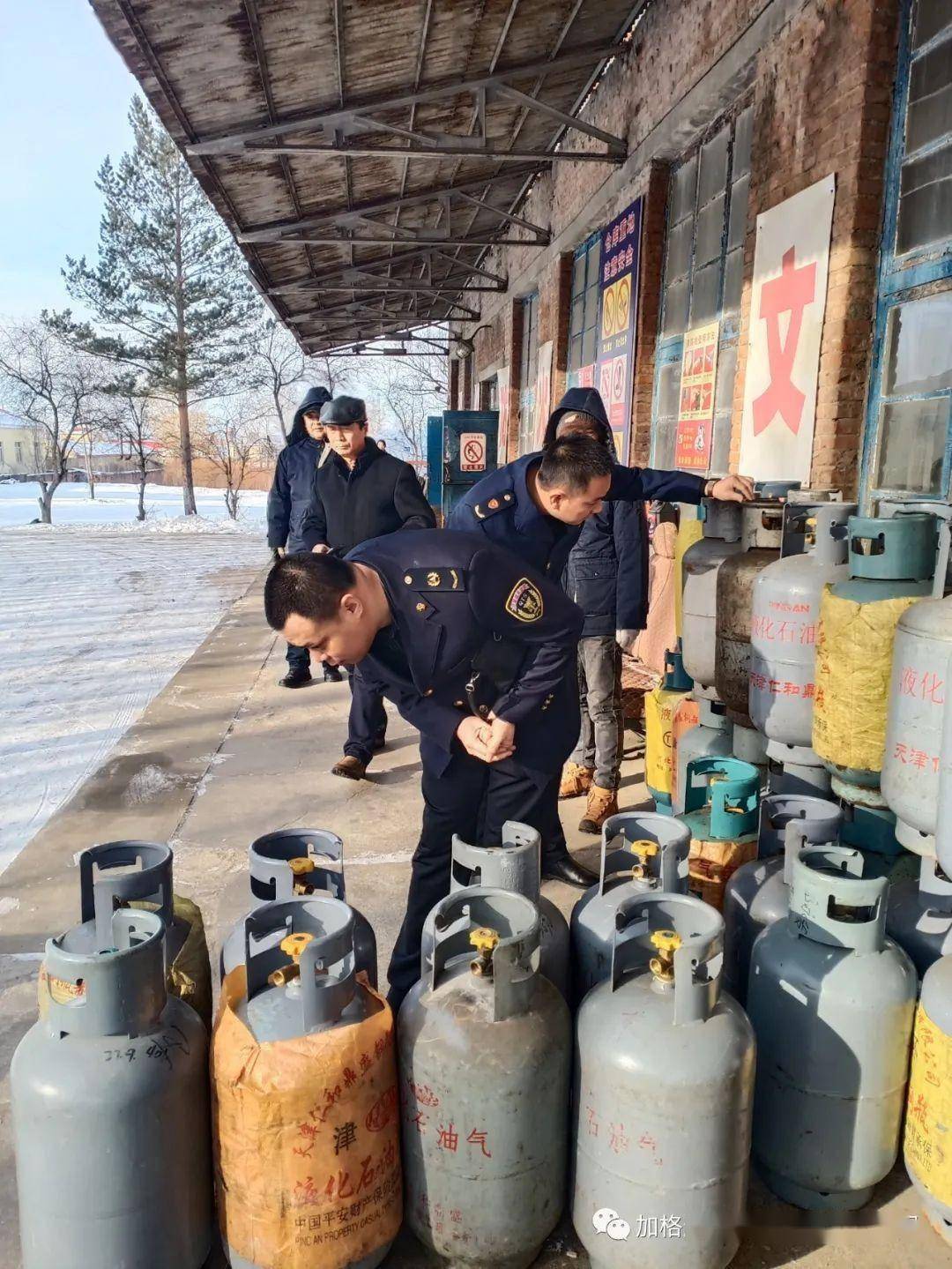 主要检查近期该公司液化气瓶更新情况,该公司下属有个气瓶检验站但受