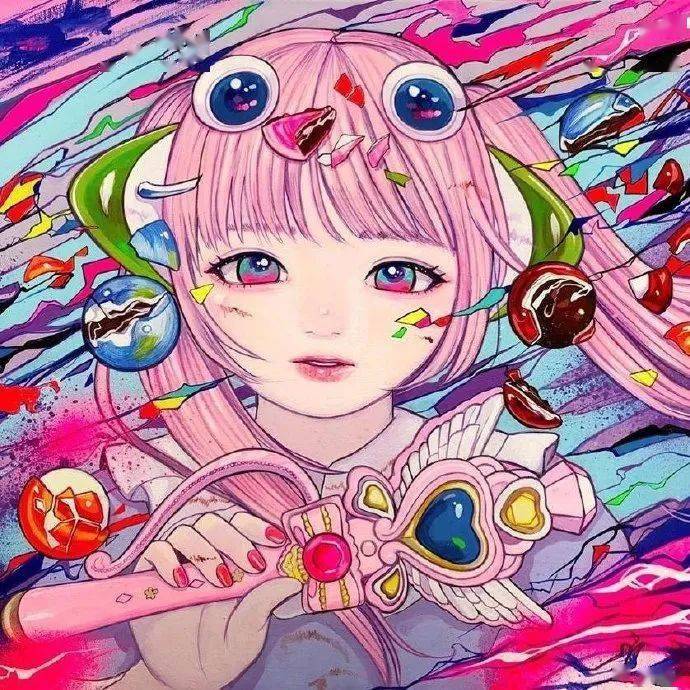 板绘 | 炫丽的圆圆脸大头特写