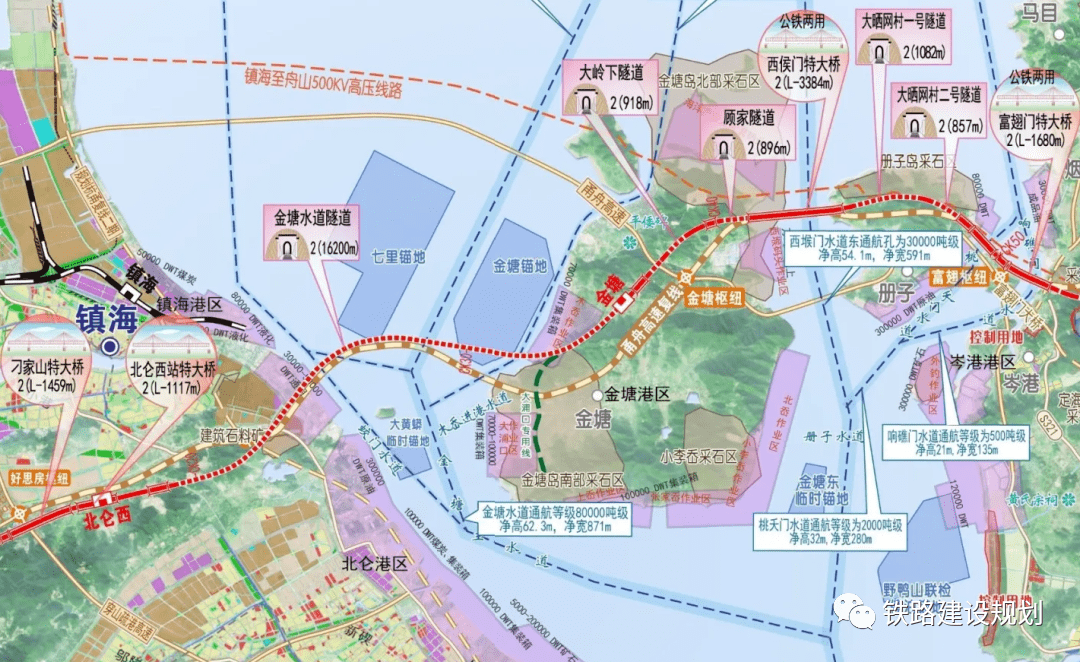 甬舟鐵路是義甬舟開放大通道的支撐性運輸通道,是舟山融入國家快速