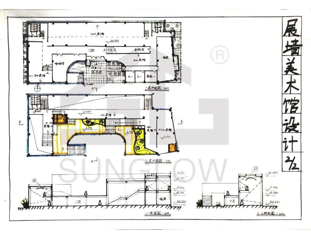 快题模考解评图05大快题真题展墙美术馆设计