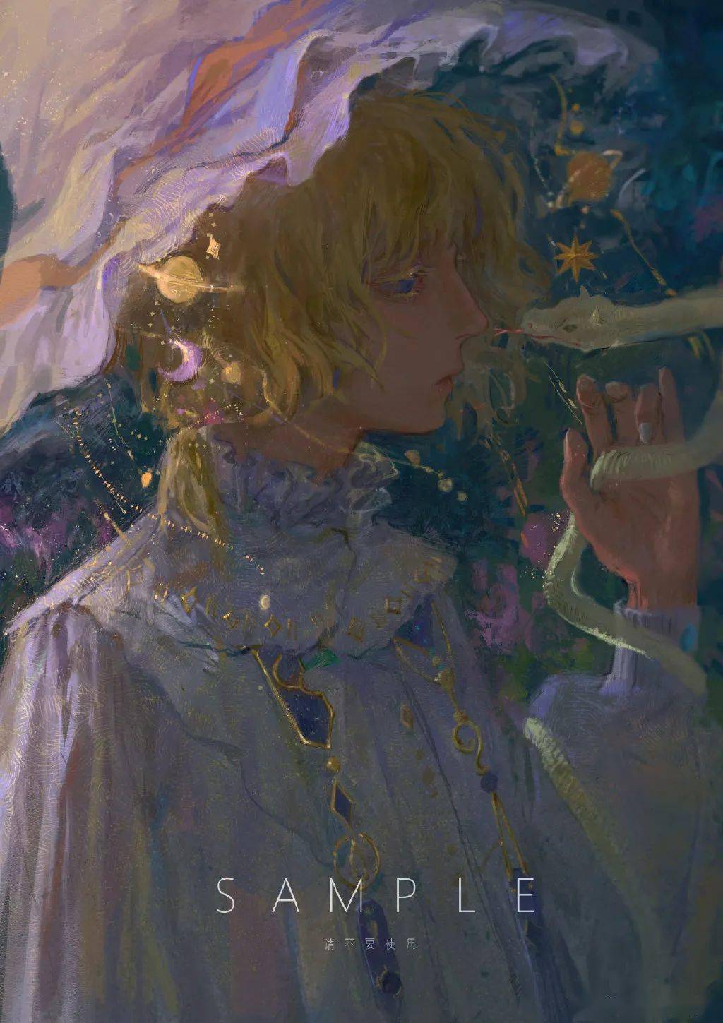 画风独特辨识度高色感和意境都是一绝国人画师群青打火机