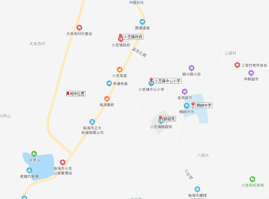 临海市小芝镇地图图片