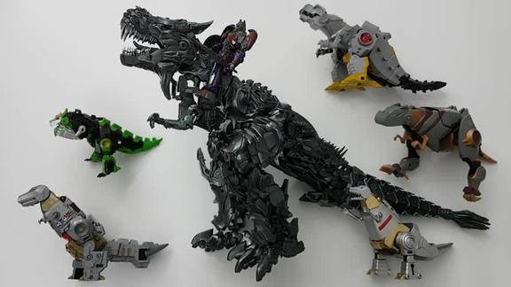 变形金刚各种式样的机器恐龙钢索