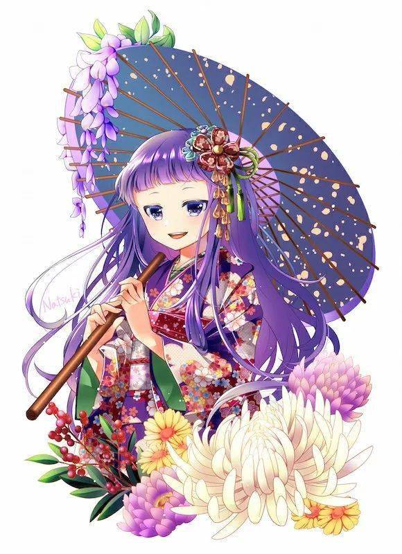 【美图分享】和风の油纸伞_和服