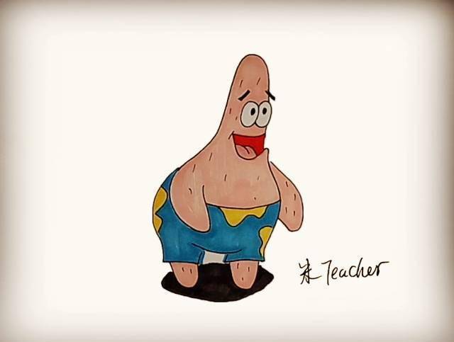 简笔画宁陕县图书馆教你画派大星