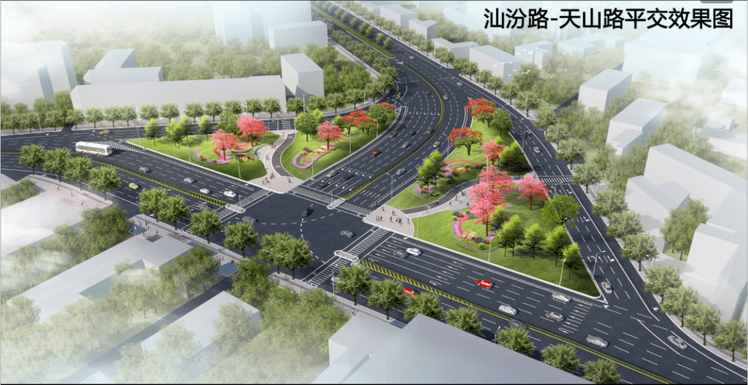 交通顺颜值高汕汾路春源工业村平交口完成改造