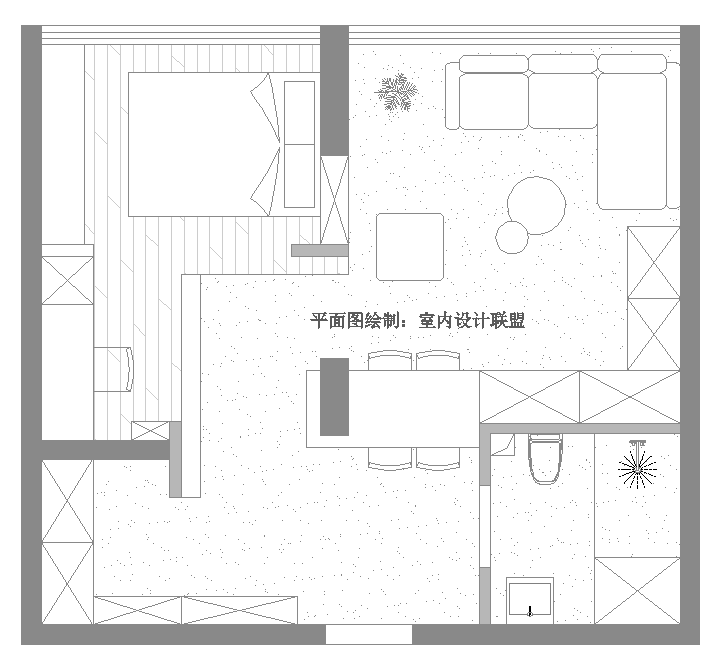 50㎡一居室,这样设计看起来最少80㎡!