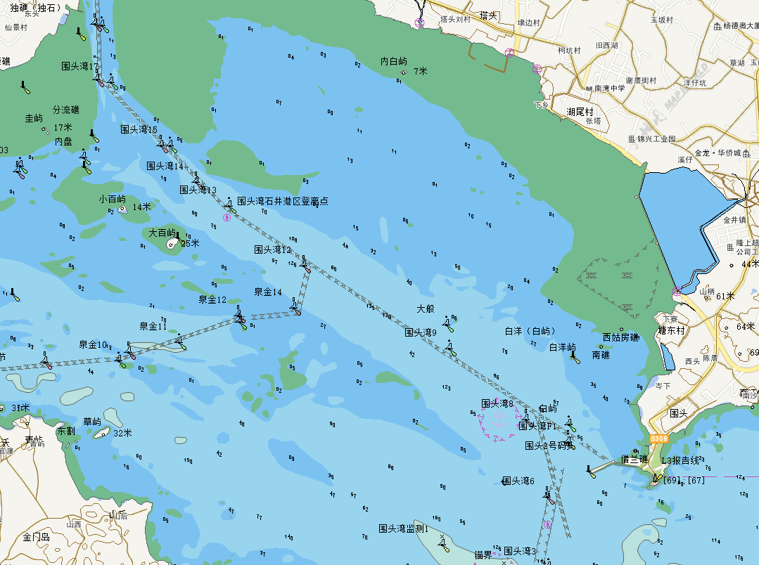 围头湾地图图片