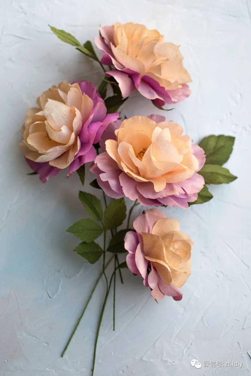 超美的皱纹纸仿真花欣赏