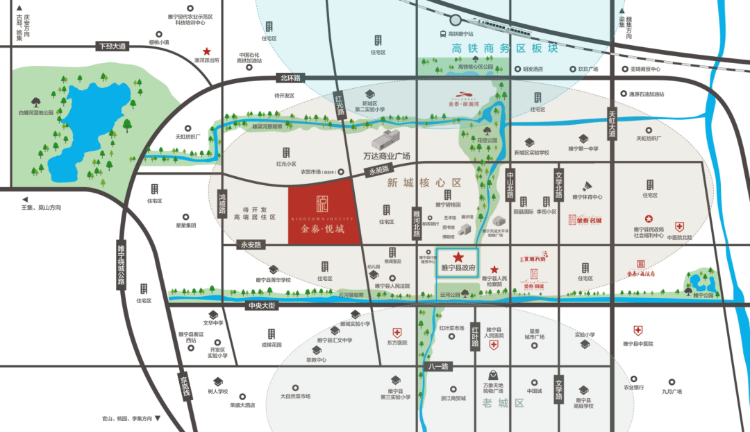 后期将以东延伸道路建设,目前已有白塘河湿地公园,万达广场等配套设施