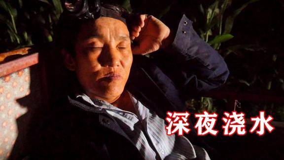 甘肃农村泉哥为何深夜浇水瞌睡的都睡着了农民真不容易