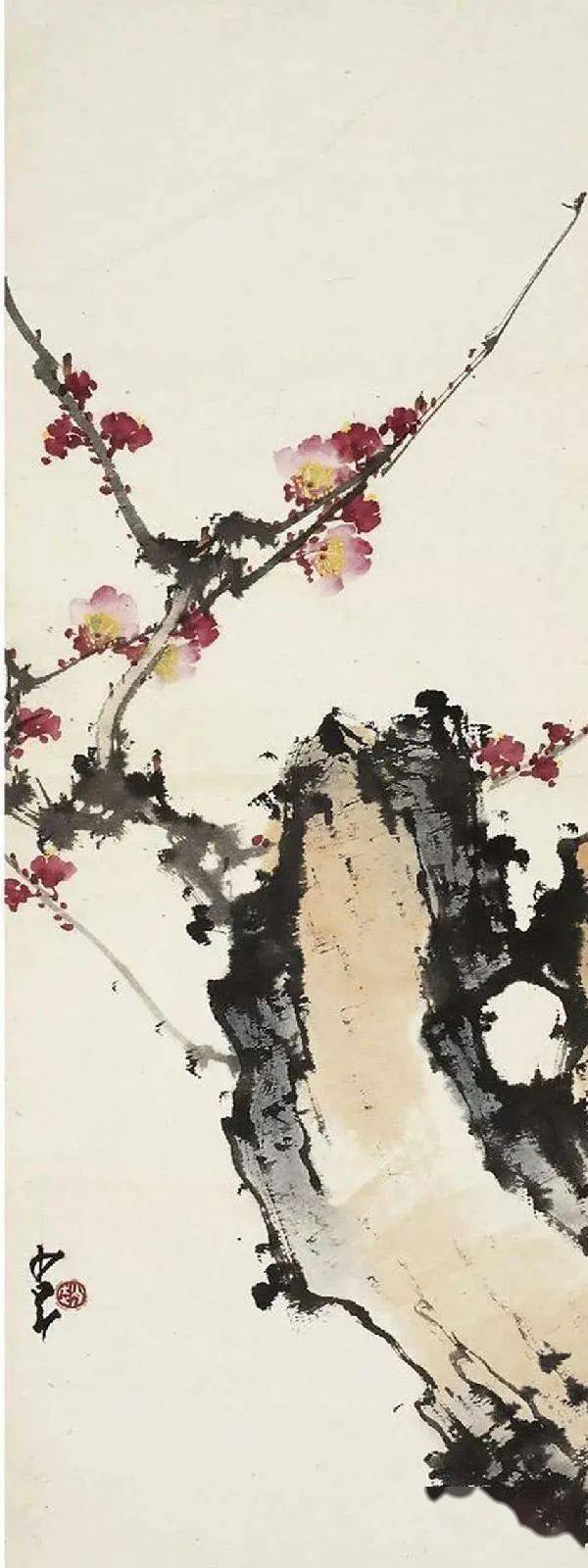 赵少昂画梅,别具一格_手机搜狐网