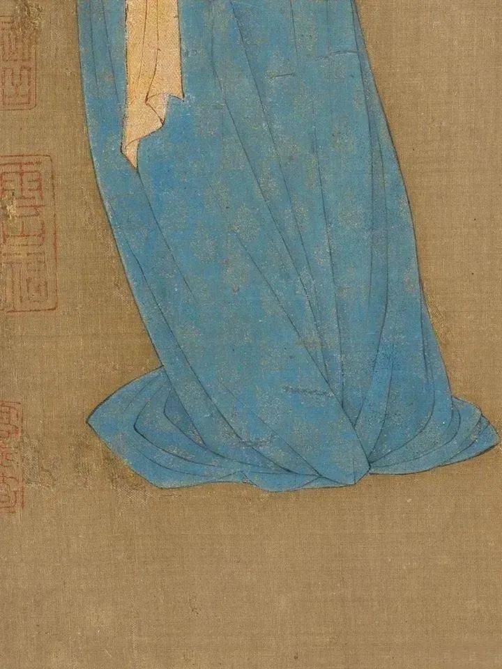 宋赵佶摹张萱捣练图放大细节来赏画