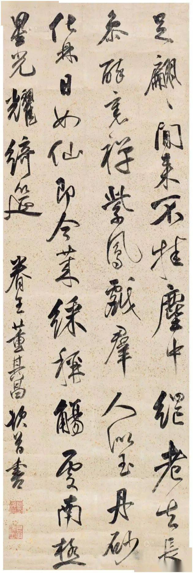 董其昌最早的大字立轴及己丑进士印章