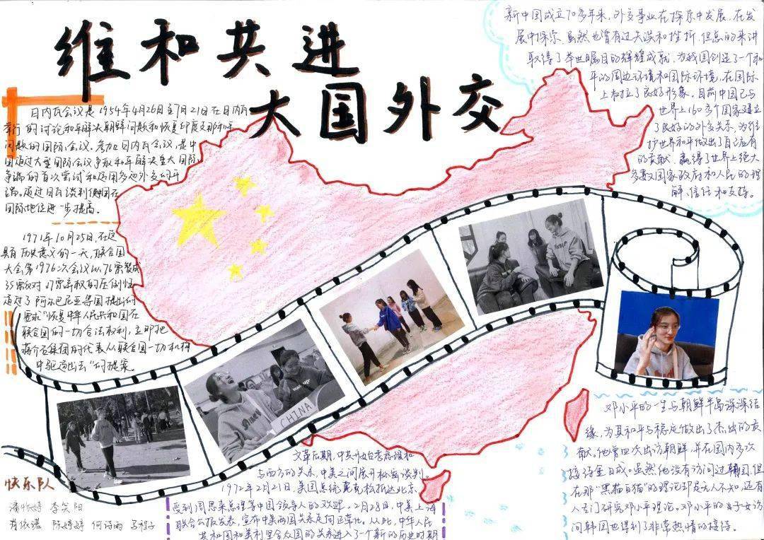 中国外交手抄报简单图片