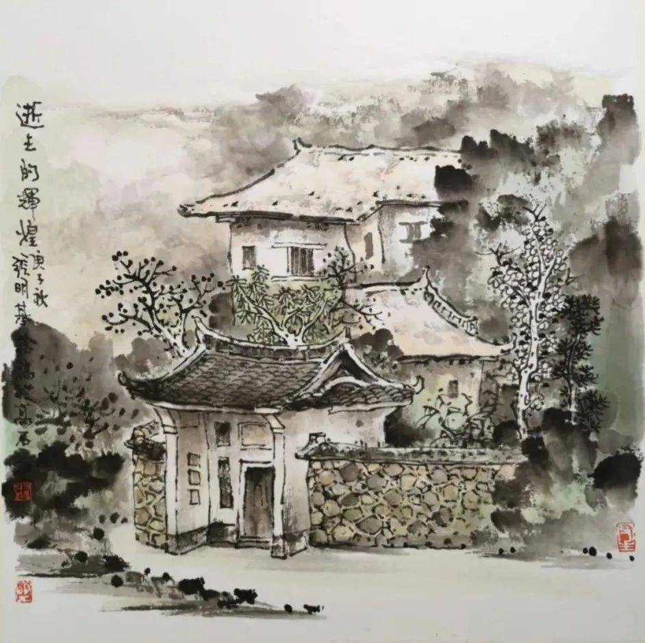 土楼墨韵佛山画家走进永定写生作品展南海站