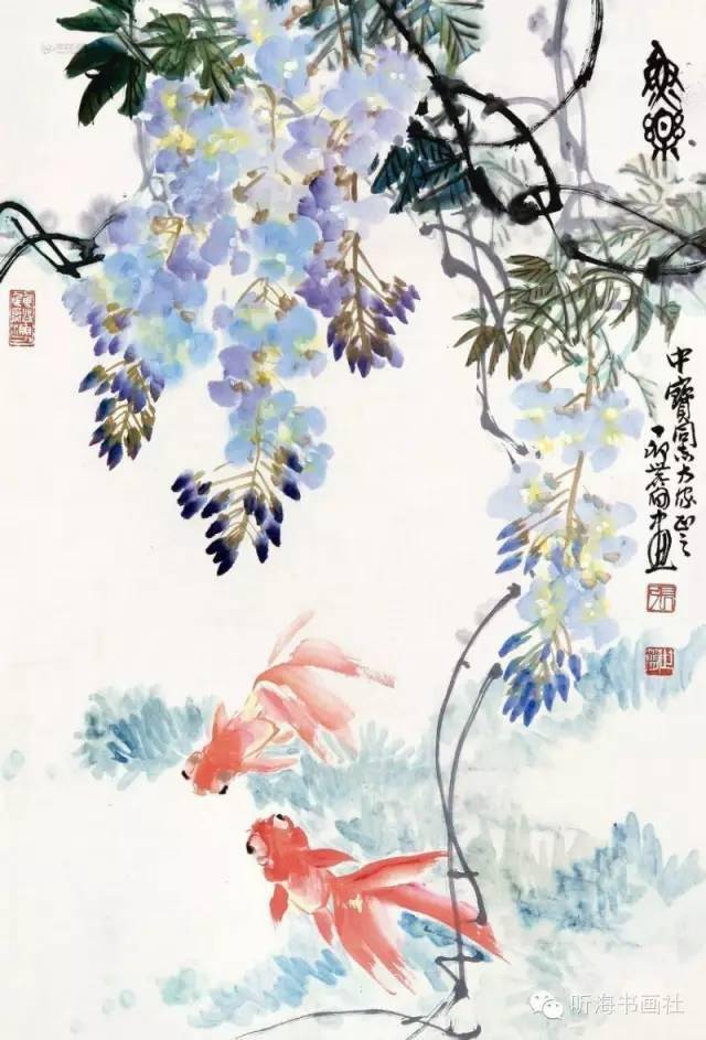 紫藤写意画法:紫藤工笔画法:国画欣赏