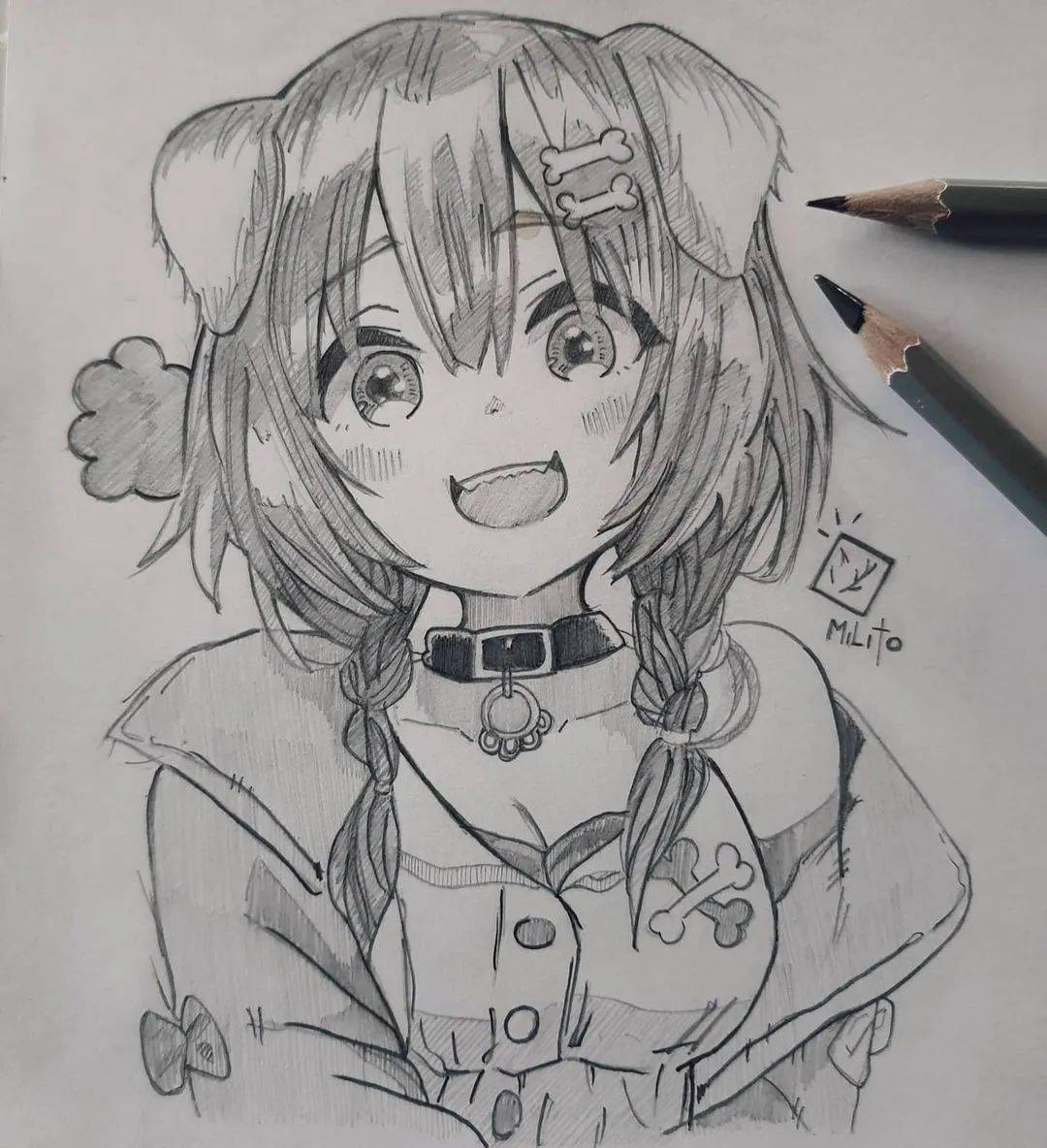 没有画笔没关系 一支铅笔画的也能超好看