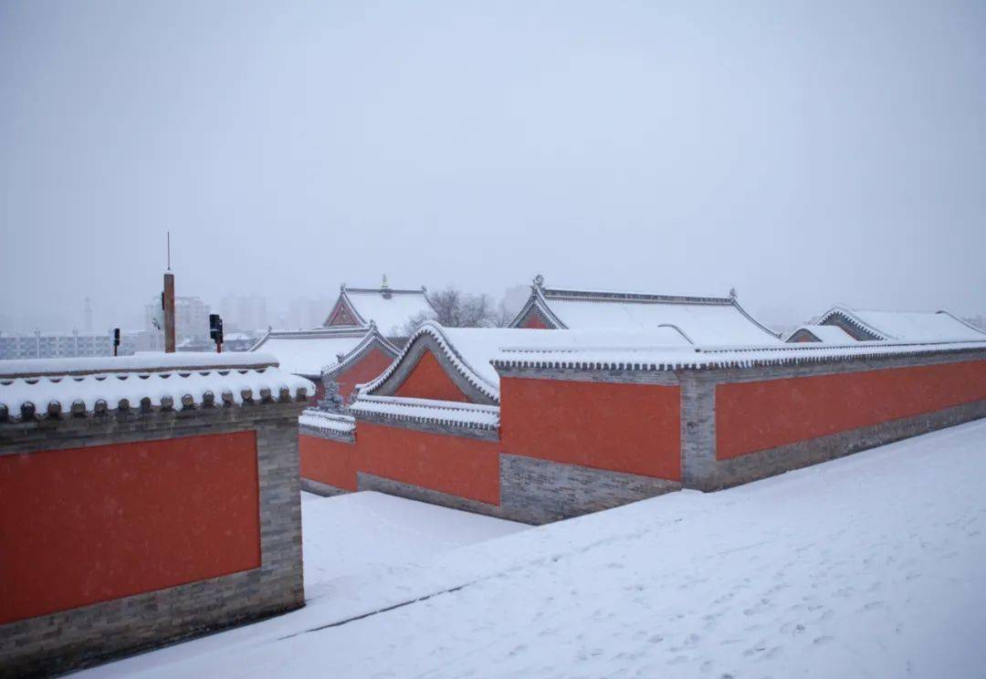 贝子庙雪景图片