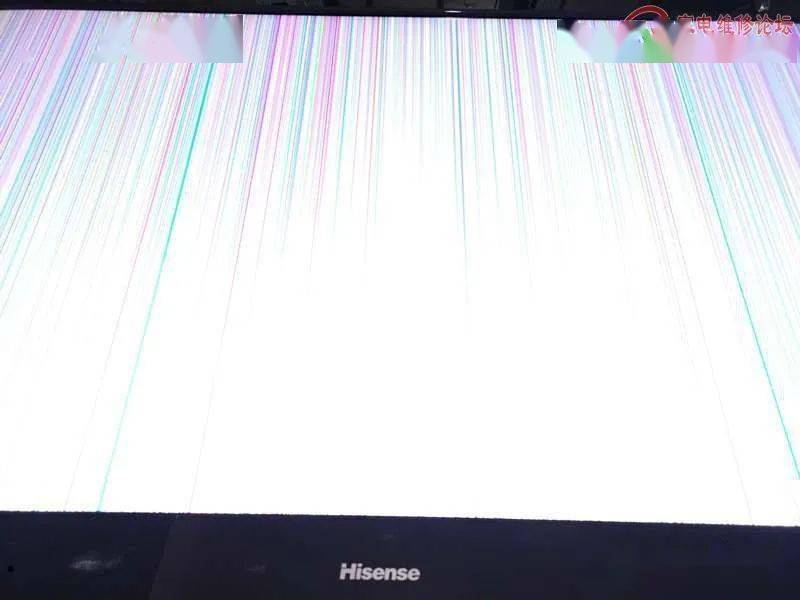 海信液晶电视led47t18gp满屏竖彩线故障修复