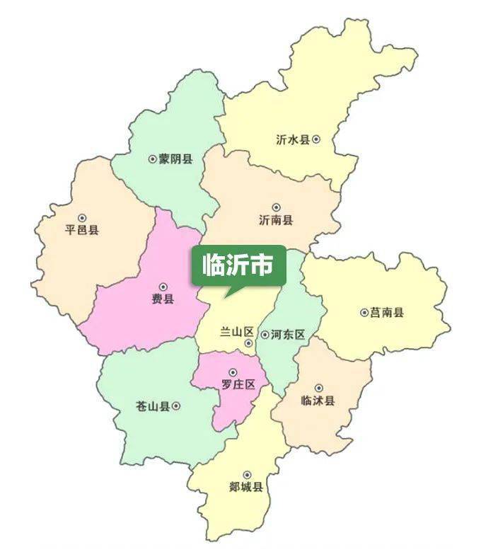 临沂市三区九县的地图图片